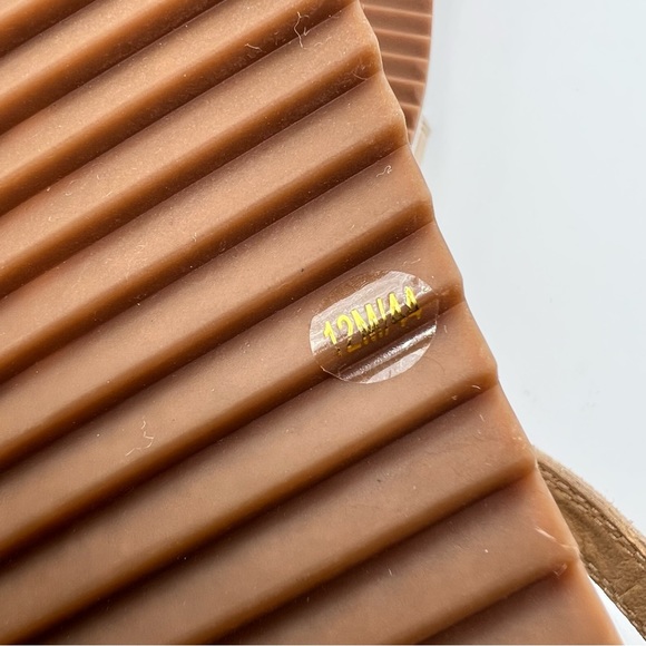 Lucky Brand Ibrien Platform Wedge Sandal Beige Leather - Picture 7 of 10